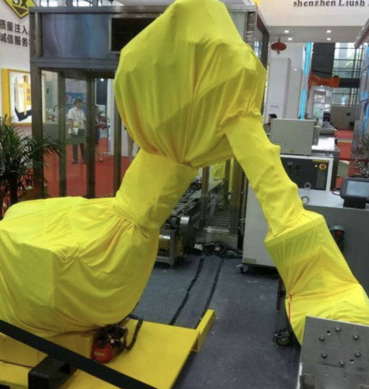 高い伸縮性がある生地から成っているFanucのペンキのロボット カバーは延長動きCCCに合わせる