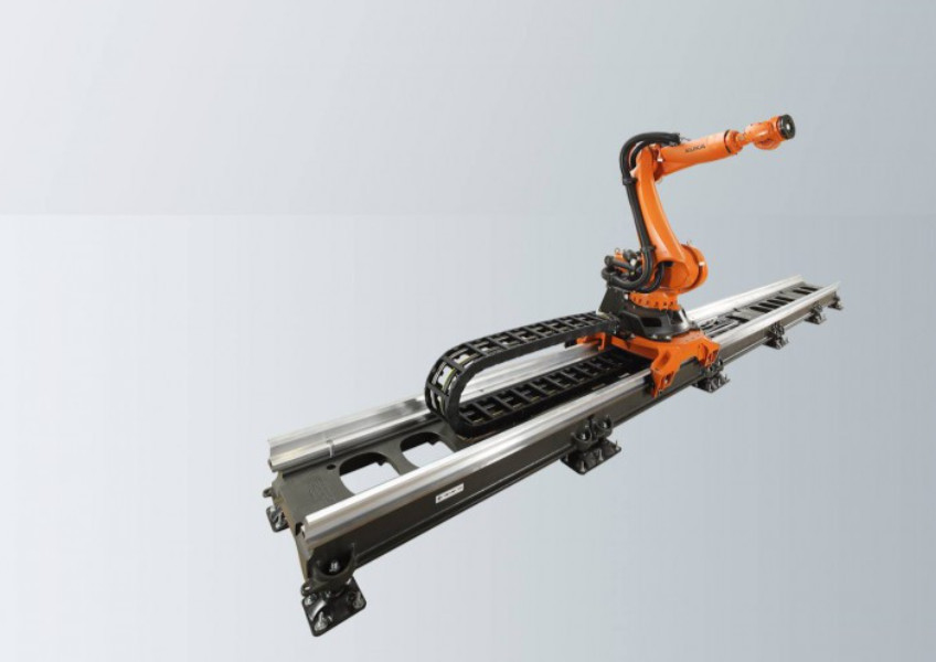 大きく頑丈なロボットは機械簡単で速いAbb Irbtのガイド・レールを処理追跡する