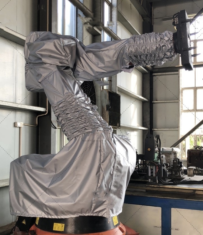 耐水白色ポリエステルフィルム 塗装工場ロボットのためのナイロン保護袖