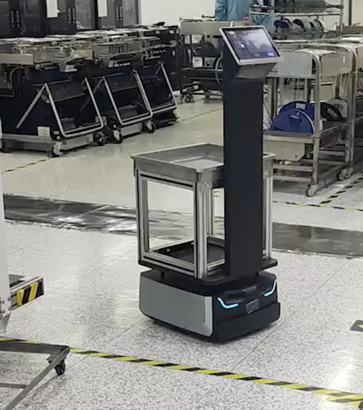 高速自動移動ロボットHDMI接続 長バッテリー寿命 500M*500M マッピングエリア